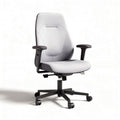 Chaise de bureau en tissu gris avec accoudoirs et roulettes dimensions 50 x 60 x 100cm
