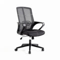 Chaise de bureau ergonomique en maille noire avec accoudoirs ajustables