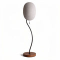 Lampe sur pied en métal noir et abat-jour en tissu gris 25 x 25 x 150cm
