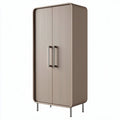 Armoire en métal avec portes en relief couleur beige 90 x 50 x 180cm