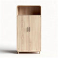 Armoire en bois clair avec étagère supérieure 80 x 40 x 150cm