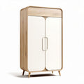 Armoire en bois de sapin avec portes blanches 80 x 40 x 150cm